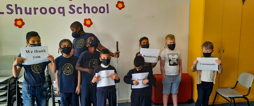 Dankes-Gruß der Kinder der Al Shurooq-School