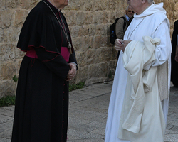 Weihbischof und Generalvikar Giacinto-Boulos Marcuzzo mit Abt Charles Galichet (Abou Ghosh).