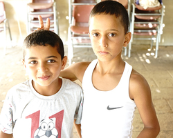 Gäste vom SOS-Kinderdorf (Betlehem) in Tabgha.