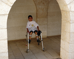 Gäste einer palästinensischen Behinderteneinrichtung.