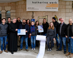 Besuch und Spendenübergabe bei Sounds of Palestine.