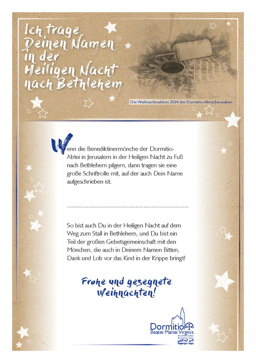 Weihnachtsaktion 2024 - Geschenk-Urkunde DEUTSCH (pdf)