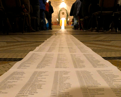 In der Weihnachtsnacht in der Dormitio-Basilika.