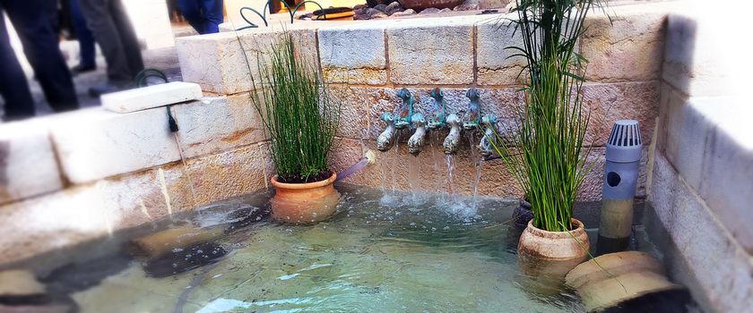 Nach mehr als eineinhalb Jahren fließt wieder Wasser durch unseren Fische-Brunnen.