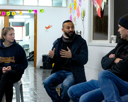 Besuch und Spendenübergabe bei Sounds of Palestine.