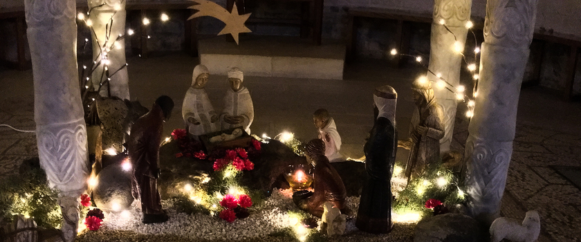 Krippe zu Epiphanie 2019 in Tabgha.