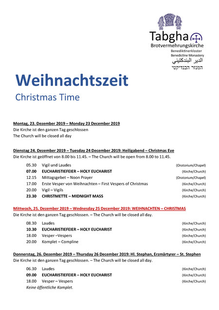 Weihnachten in Tabgha