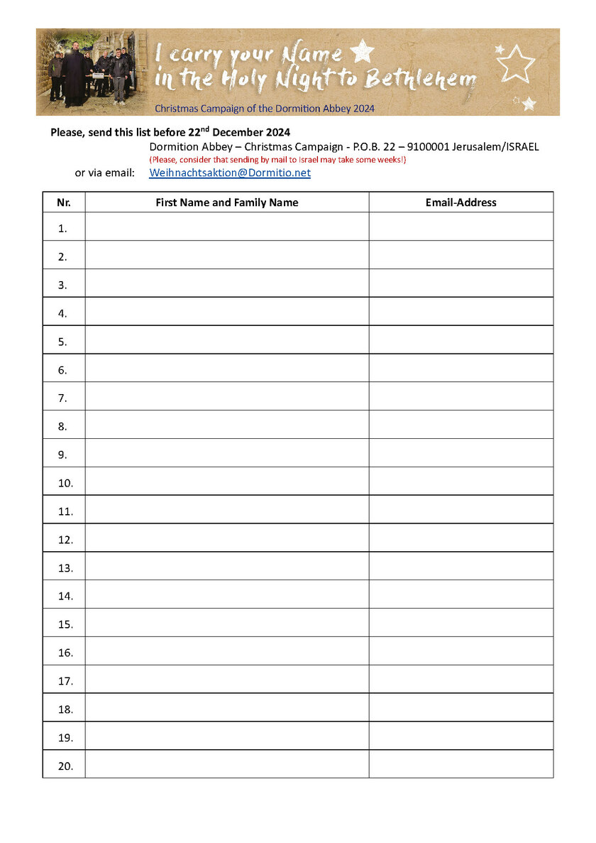 Weihnachtsaktion 2024 - Namensliste ENGLISCH (docx)