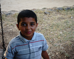 Gäste vom SOS-Kinderdorf (Betlehem) in Tabgha.