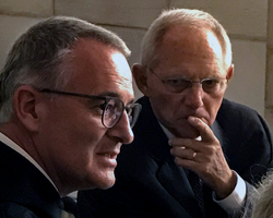 Besuch von Dr. Wolfgang Schäuble in der Dormitio.