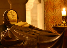 Marienfigur in der Krypta der Dormitio-Basilika.