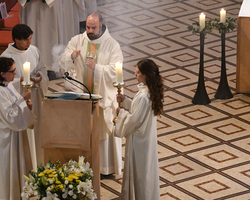 Feier der Abtsbenediktion: Verkündigung des Evangeliums.