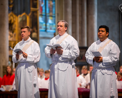 Priesterweihe im Kölner Dom: Weihekandidaten (Foto: Vera Drewke).