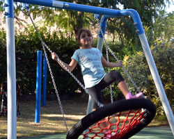 Zum Brotvermehrungsfest wurde der Spielplatz schon inoffiziell eingeweiht.