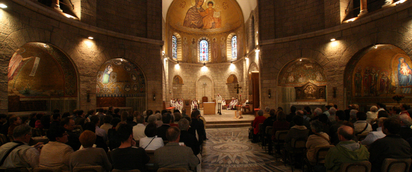 Gottesdienst in der Dormitio-Basilika
