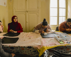 Zu Gast bei 'Ma'an Lil Hayat', einem Projekt der Arche-Bewegung, hier in den Werkräumen.